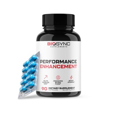 BioSync | Erection Pills for Men Fast Acting | Maximum Dosage Enlargement Pills to Gain Size, Girth, Male Performance, Energy &amp; Stamina | 9 Ultra Dosed Ingredients | 3rd Party Tested - 90 Capsules
