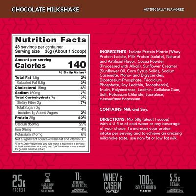 BSN SYNTHA-6 Isolate Protein Powder, Chocolate Protein Powder with Whey Protein Isolate, Milk Protein Isolate, Flavor: Chocolate Milkshake, 48 servings (packaging may vary)