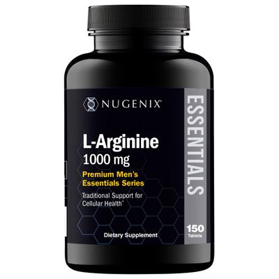 Nugenix Essentials L-Arginine Amino Acid Supplement, 1000 mg, 150 Tablets