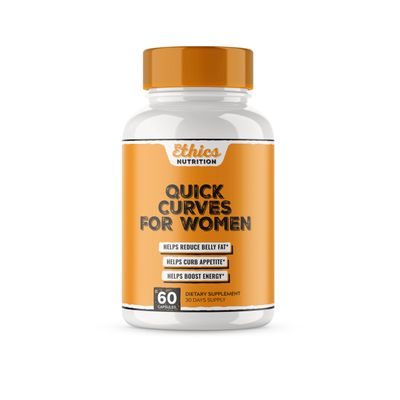 Quick Curves - Fat Burner Weight Loss Pills for Women | Appetite Suppressant, Best Fat Burner Metabolism Booster | Slimming Belly Fat Burner Diet Pills That Work Fast, Extra Strength - 60 Capsules