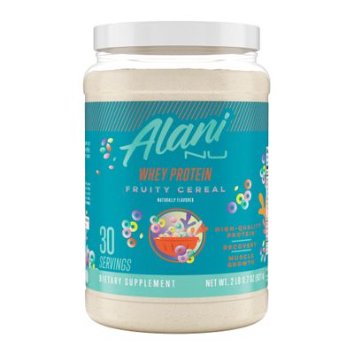 Alani Nu Whey Protein Powder Fruity Cereal | 23g Protein with Low Sugar &amp; Digestive Enzymes | Meal Replacement Powder | Low Fat Low Carb Whey Isolate Protein Blend | 30 Servings