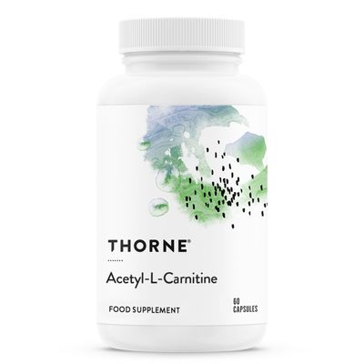 THORNE Acetyl-L-Carnitine - 500 mg - Supports Brain Function and Healthy Nerve Sensations in The Hands and Feet - Gluten-Free, Soy-Free, Dairy-Free - 60 Capsules