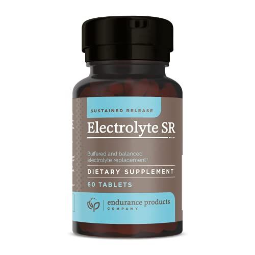 Endurance Products Electrolyte SR - Sustained Release Electrolyte for Optimal Hydration - 60 Tablets - Zero Sugar &amp; Calories, Non-GMO, Vegan, Gluten Free - Muscle Recovery, Energy