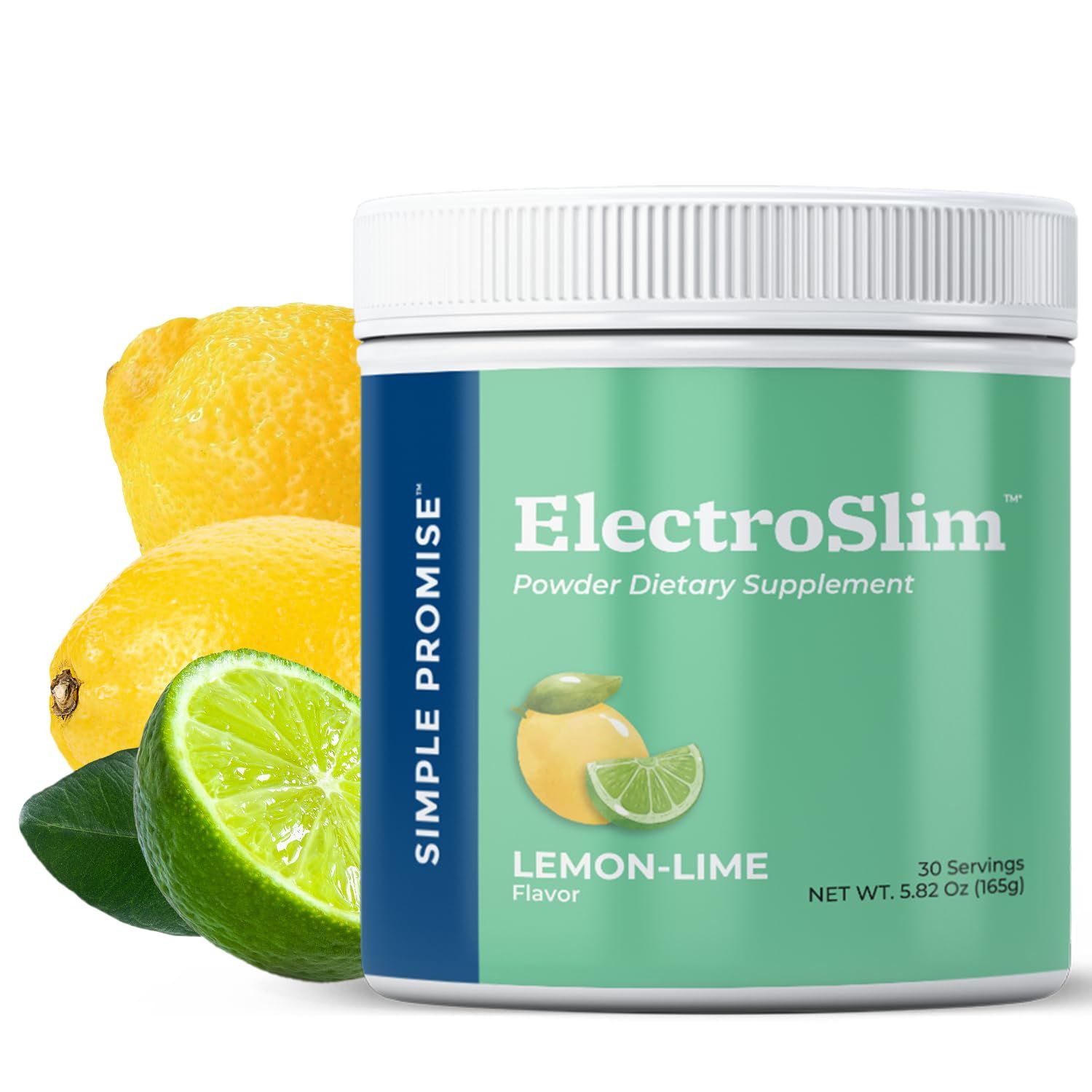 Simple Promise ElectroSlim - Sugar-Free Electrolyte Powder Hydration Support with Essential Electrolytes - No Sugar Formula for Daily Energy Balance - Lemon Lime Flavor