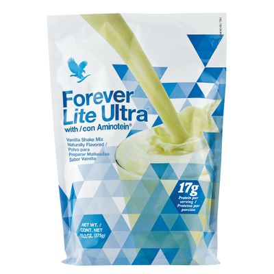 Forever Living - Forever Lite Ultra Vanilla Protein Shake Mix with Aminotein - Low Carb Drink for Lean Muscle Mass &amp; Weight Management - 13.2 oz