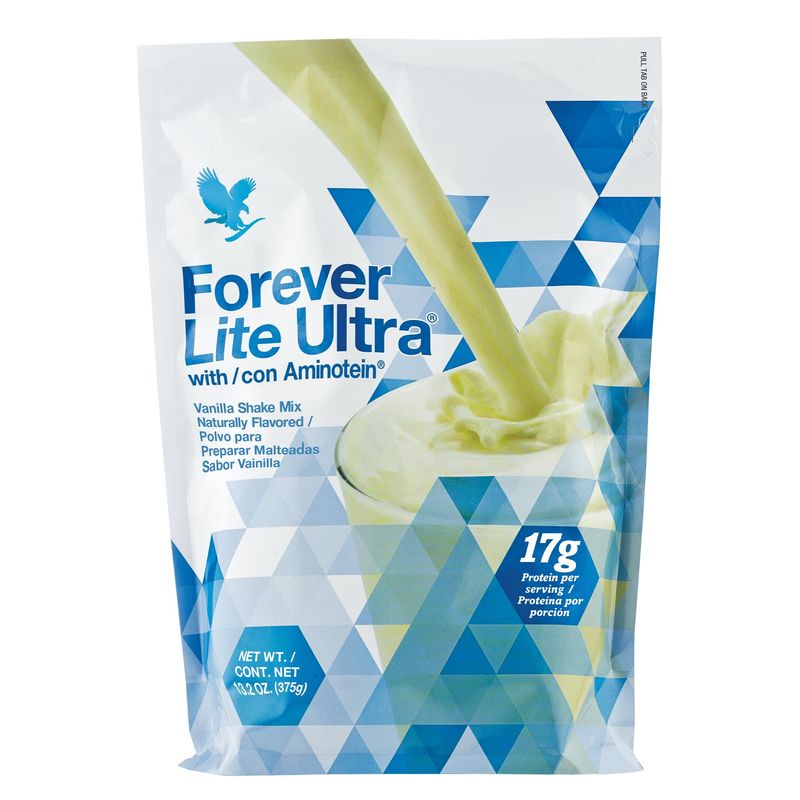 Forever Living - Forever Lite Ultra Vanilla Protein Shake Mix with Aminotein - Low Carb Drink for Lean Muscle Mass &amp; Weight Management - 13.2 oz