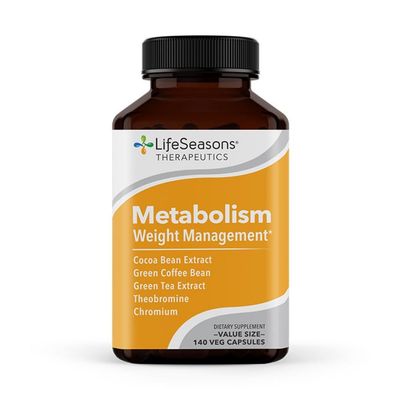 Metabolism - Weight Control Support &amp; Energy Boosting Supplement - Natural Appetite Suppressant - Curbs Cravings - Green Tea, Coffee Bean, Chromium, Cacao &amp; Theobromine - 140 Capsules