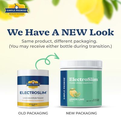 Simple Promise ElectroSlim - Sugar-Free Electrolyte Powder Hydration Support with Essential Electrolytes - No Sugar Formula for Daily Energy Balance - Lemon Lime Flavor