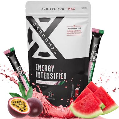 CardoMax Clear Liquid Mix - Pre-Workout + Caffeine, BCAA, &amp; 100% B3, 6&amp;12 Vitamins - Natural Tasting Flavor for Keto, Sugar Free &amp; Vegan Diets. - Wavecrusher Flavoring (15 Count)