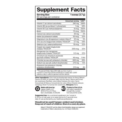 Jigsaw Health - Electrolyte Supreme - Broad Spectrum of Electrolytes + Trace Minerals - 60 Servings (60 Servings Jar, Fruit Punch)