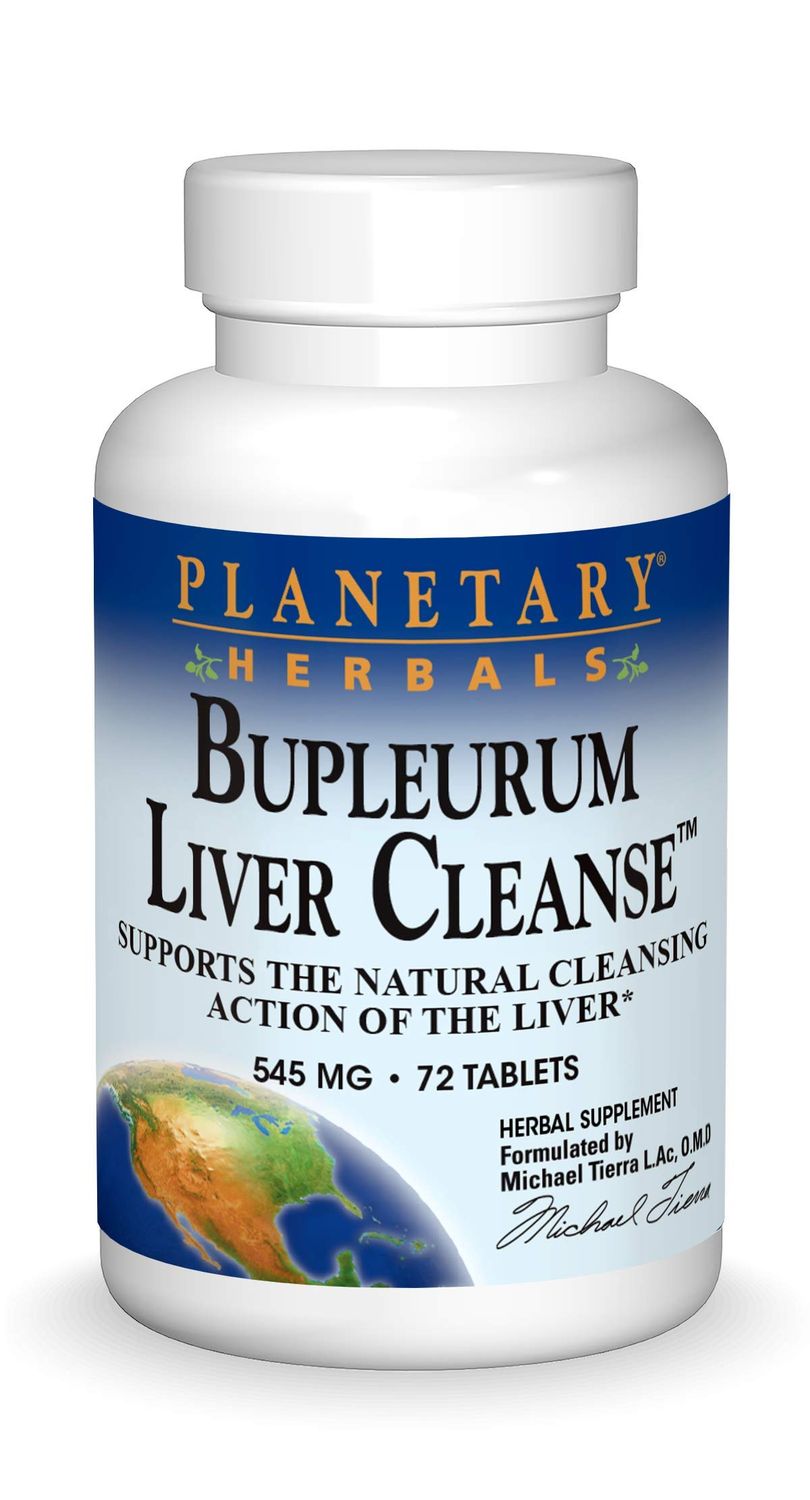 Planetary Herbals Bupleurum Liver Cleanse 545mg - With Calcium, Cypress Rhizome, Ginger &amp; More - 72 Tablets