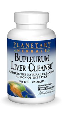 Planetary Herbals Bupleurum Liver Cleanse 545mg - With Calcium, Cypress Rhizome, Ginger &amp; More - 72 Tablets