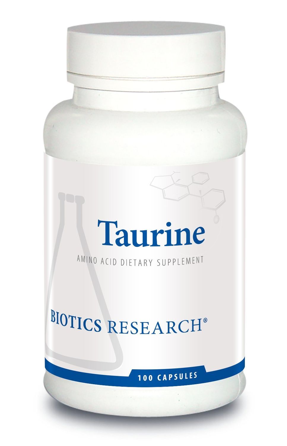 Biotics Research Taurine - 500 mg Taurine, Amino Acid, Brain Health, Cardiovascular Health, Antioxidant. 100 Capsules.