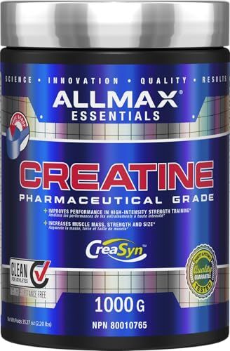 ALLMAX Essentials CREATINE - 400 g Powder - Improves Performance &amp; Training Intensity - Vegan &amp; Gluten Free - 80 Servings