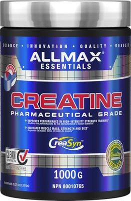 ALLMAX Essentials CREATINE - 400 g Powder - Improves Performance &amp; Training Intensity - Vegan &amp; Gluten Free - 80 Servings