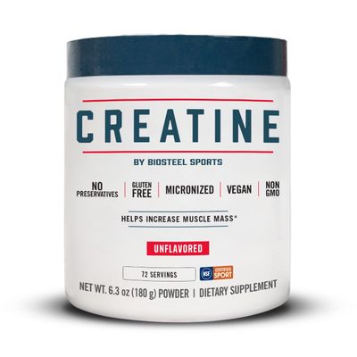 BioSteel Micronized Creatine Monohydrate Powder - 72 Servings, Unflavored, Pure Muscle Builder