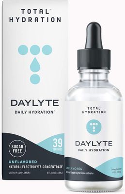 Daylyte Electrolyte Drops Hydration Sugar Free Electrolyte Mineral Drops for Rehydrating &amp; Refueling, Trace Mineral Drops with Magnesium, Calcium, Zinc &amp; More (39 Servings) (Unflavored)