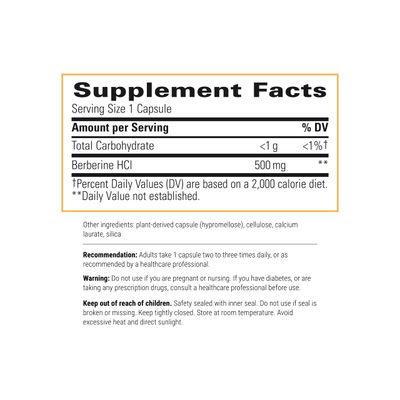 Integrative Therapeutics Berberine - 1000-1500 mg Daily - Berberine HCL Supplement for Metabolic Support* - Gluten-Free & Vegan Supplements for Men & Women - 60 Capsules
