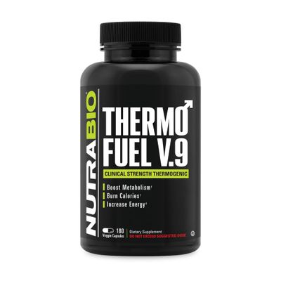 NutraBio ThermoFuel V.9 for Men and Women- Metabolism Booster and Appetite Suppressant-Thermogenic Fat Burner-180 Capsules