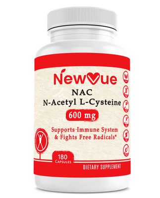 NewVue N-Acetyl L-Cysteine (NAC) 600mg, 180 Capsules - Non-GMO, Gluten Free