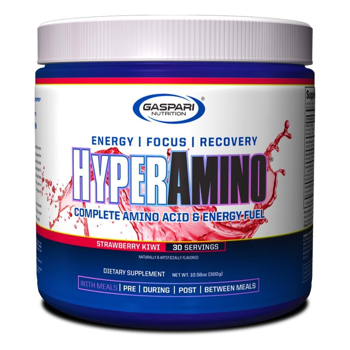 Gaspari Nutrition Hyper Amino, Strawberry Kiwi, 30 Count