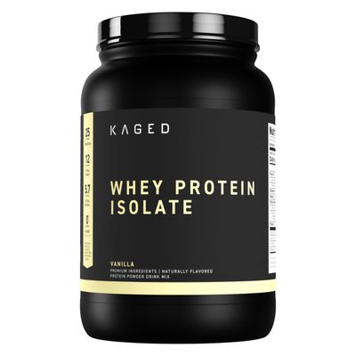 Kaged Whey Protein Isolate Powder | Vanilla | 100% Pure Low Lactose Whey | Post Workout Recovery Drink | Supports Muscle-Building | 25g per Serving | Amazing Taste and Easy Mix for Shakes | 25 Serving