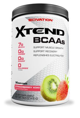 Scivation Xtend BCAA Powder, Branched Chain Amino Acids, BCAAs, Strawberry Kiwi, 30 Servings
