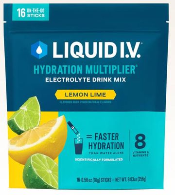 Liquid I.V. Hydration Lemon Lime Electrolyte Powder Drink Mix, 28 Count