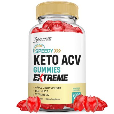 Speedy Keto ACV Gummies Extreme 2000MG Speedy Keto Gummies Advanced Formula Apple Cider Vinegar with Pomegranate Beet Juice Powder B12 Vegan Non GMO 60 Gummys