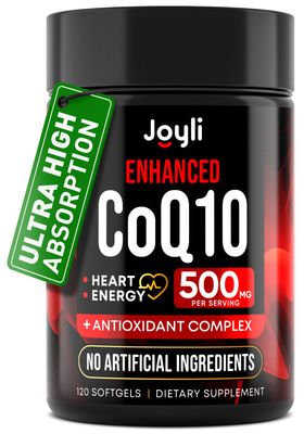High Absorption CoQ10 500MG - Co Q 10 Supplement 120 Softgels for Heart Health&amp;Energy Production - Enhanced CoQ10 Nutritional Supplements with Coenzyme Q10 - Alternative to coq10 400mg softgels