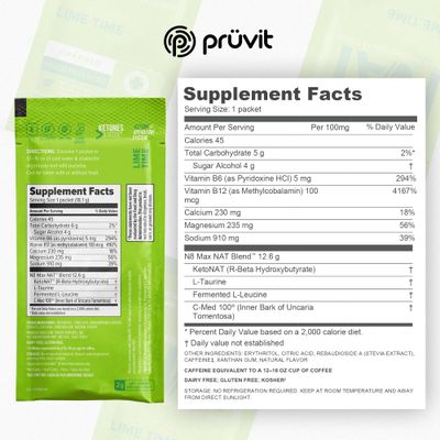 Keto//OS NAT Lime Time Keto Supplements - Charged - Supplement for Men and Women (20 Count)