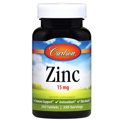 Carlson Labs Zinc, 15mg, 250 Tablets
