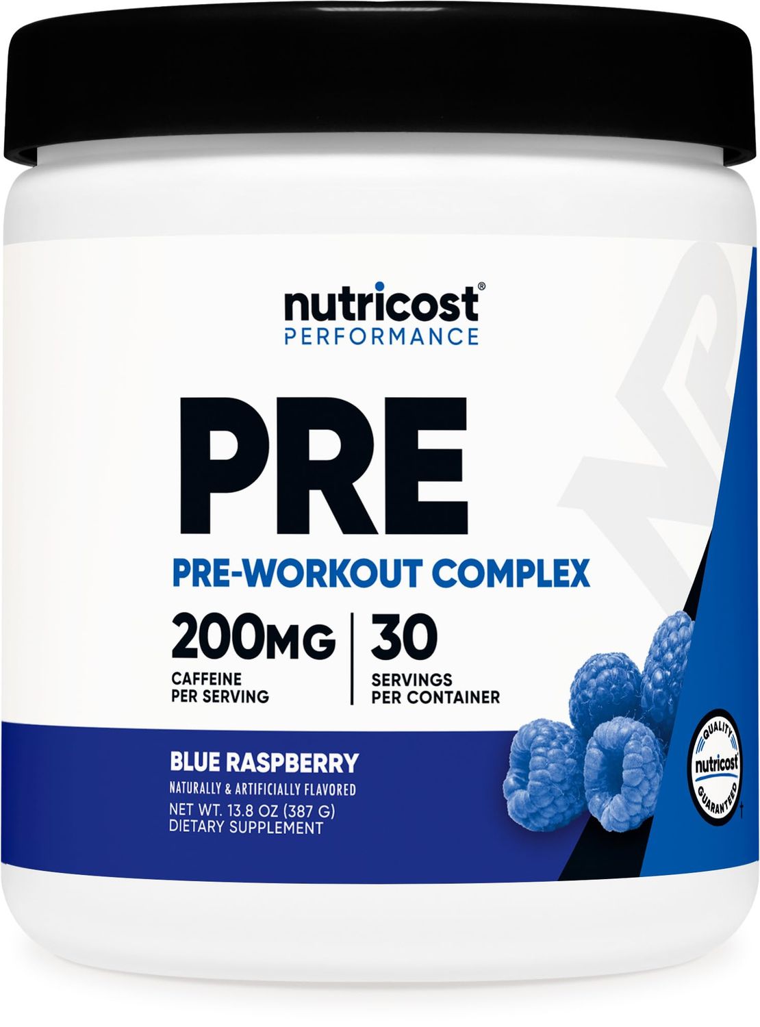 Nutricost Pre-Workout Complex Powder (30 Servings, Blue Raspberry) - Pre-Workout Supplement with Beta-Alanine, Taurine &amp; Amino Acids