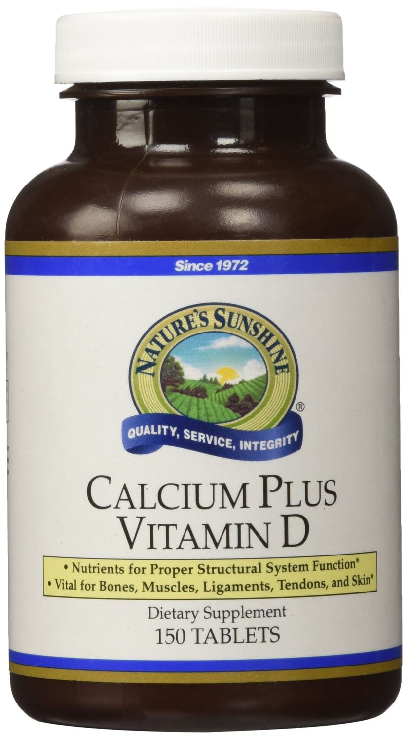 Nature&#39;s Sunshine Calcium Plus Vitamin D, 150 Tablets, Kosher | Powerful Vitamin Supplement for Adults Containing Vitamin D3, Calcium, and Magnesium