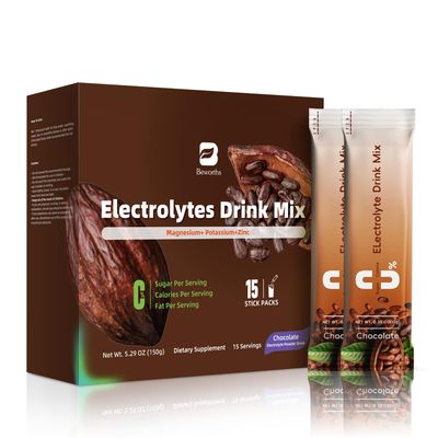 B BEWORTHS Electrolytes Powder Packets for Electrolyte Drink Mix | Sugar-Free Electrolytes Packets with Vitamins &amp; Magnesium Replenish Hydration - 15 Sticks