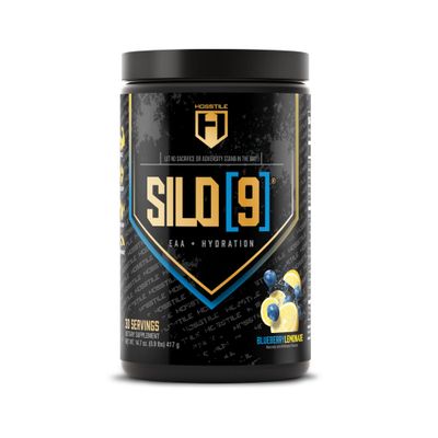 HOSSTILE SILO[9] Essential Amino Acids, EAA &amp; BCAA Powder, Electrolyte Hydration Support, Enhance Muscle Recovery, Build Lean Muscle, Pre or Post Workout Drink, Blueberry Lemonade, 30 Servings