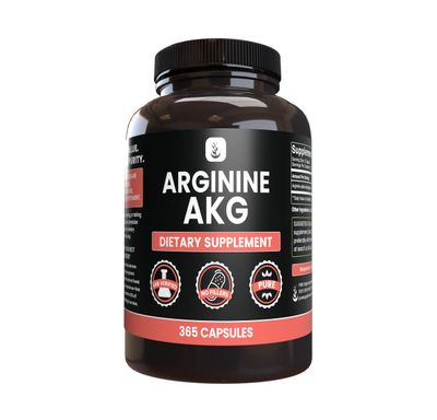 PURE ORIGINAL INGREDIENTS Arginine AAKG (365 Capsules) No Magnesium Or Rice Fillers, Always Pure, Lab Verified