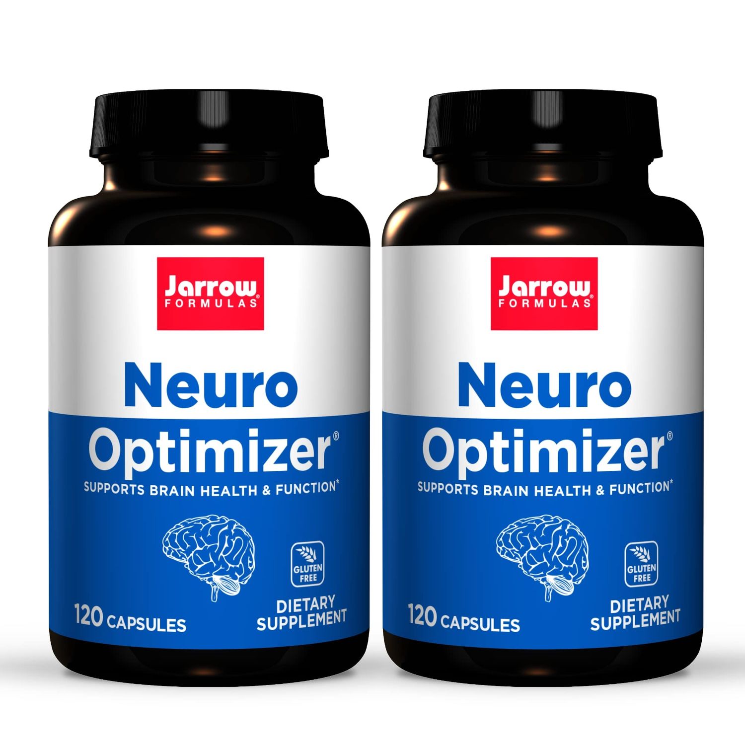 Jarrow Formulas Neuro Optimizer - 120 Capsules, Pack of 2 - Brain Health &amp; Antioxidant Support - Includes 7 Neuro Nutrients - Gluten Free - 60 Total Servings