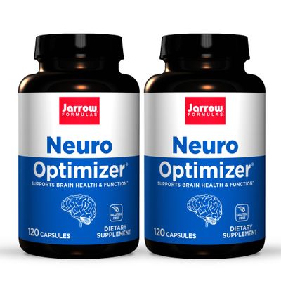 Jarrow Formulas Neuro Optimizer - 120 Capsules, Pack of 2 - Brain Health &amp; Antioxidant Support - Includes 7 Neuro Nutrients - Gluten Free - 60 Total Servings