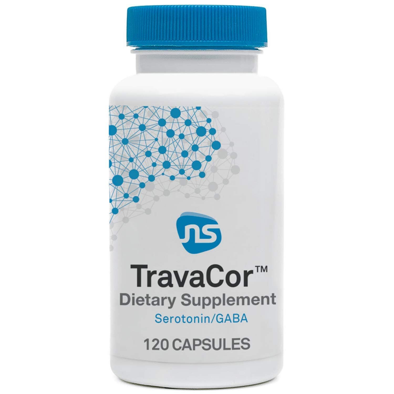 NeuroScience TravaCor - Stress &amp; Mood Support Supplement to Support Calm &amp; Reduce Worrying - Vitamin C, Vitamin B12, L Theanine, Vitamin B6 &amp; 5 HTP - GABA Neurotransmitter Supplement (120 Capsules)