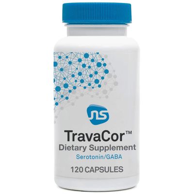 NeuroScience TravaCor - Stress &amp; Mood Support Supplement to Support Calm &amp; Reduce Worrying - Vitamin C, Vitamin B12, L Theanine, Vitamin B6 &amp; 5 HTP - GABA Neurotransmitter Supplement (120 Capsules)