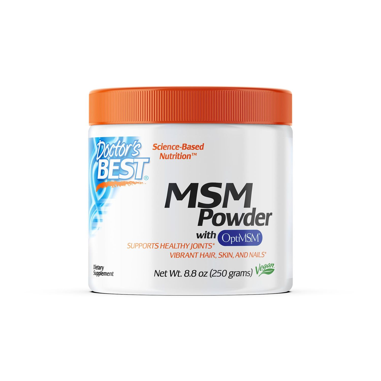 Doctor&#39;s Best MSM Powder with OptiMSM, Non-GMO, Vegan, Gluten Free, Soy Free, 250g