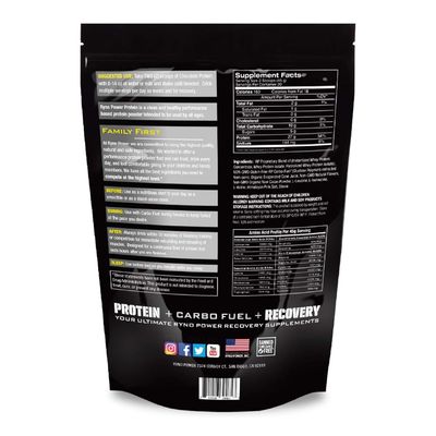 Ryno Power All Natural Whey Protein 2lb (20 Servings) 'Chocolate' - 100% Whey Protein Blend &amp; No Fillers - Non GMO