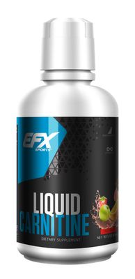 EFX Sports L-Carnitine Liquid 1500mg, Improve Performance and Strength, Vitamin B5 (31 Servings, Fruit Punch)