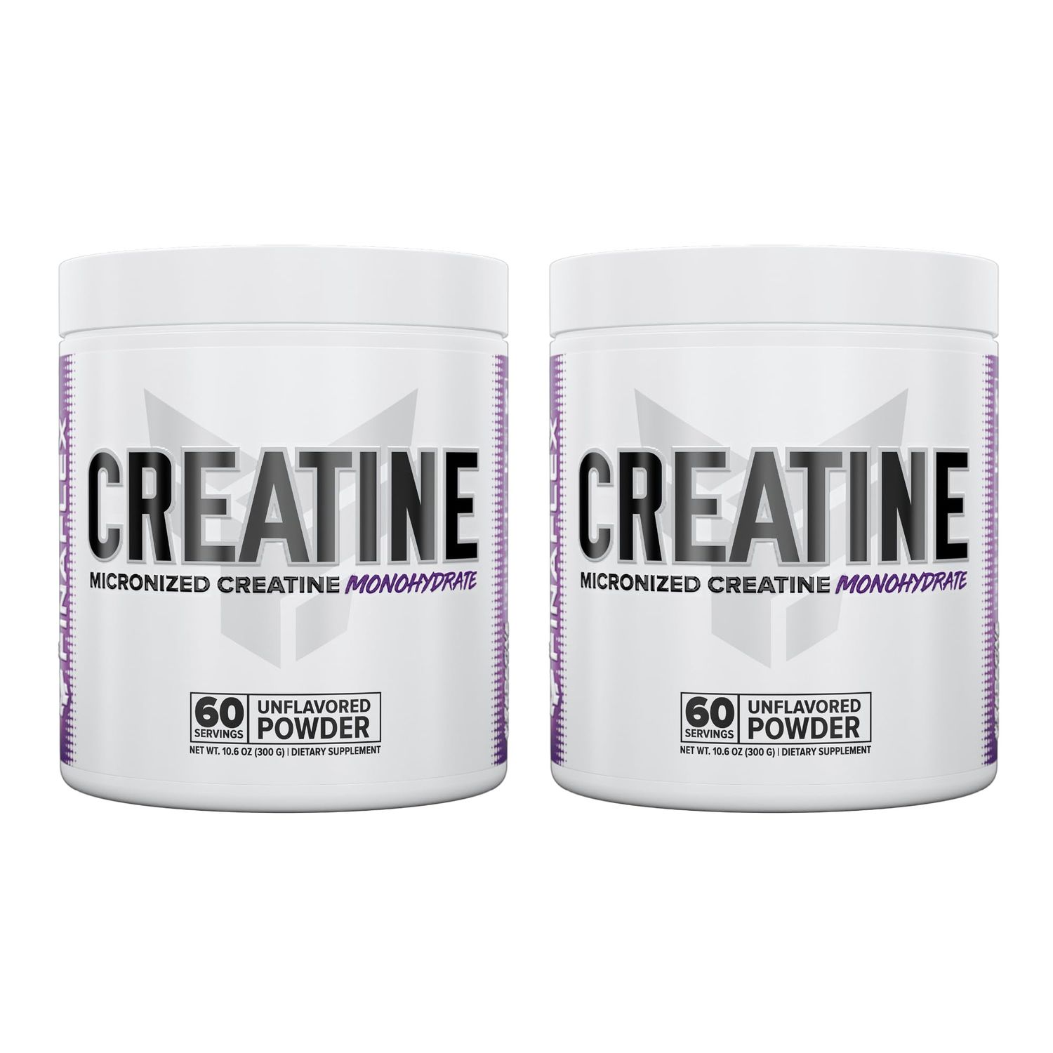 FINAFLEX Pure CREATINE, Unflavored - 10.6 oz, Pack of 2 - Promotes Muscular Strength, Size &amp; Performance - 100% Pure, Micronized Creatine Monohydrate - 120 Total Servings