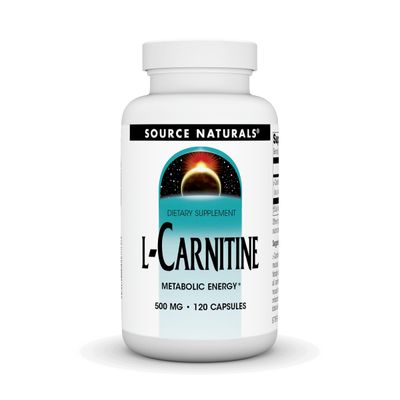 Source Naturals L-Carnitine 500 mg for Metabolic Energy - 120 Capsules