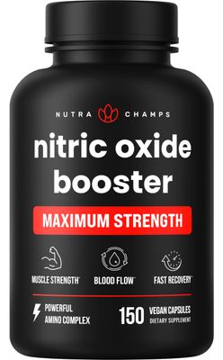 Nitric Oxide Supplement | L-Arginine, L Citrulline Malate, AAKG, Pine Bark, Grape Seed Extract | Extra Strength Nitric Oxide Booster | Nitric Oxide Pills for Men &amp; Women | Strength, Energy, Blood Flow