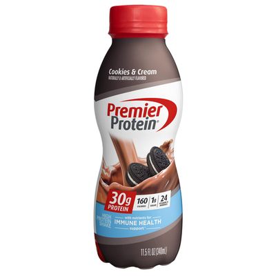 Premier Protein Shake, Cookies &amp; Cream, 30g Protein, 1g Sugar, 24 Vitamins &amp; Minerals, Nutrients to Support Immune Health 11.5 fl oz