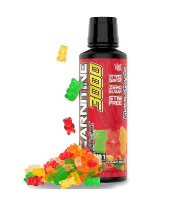 L-Carnitine 3000 Liquid | 3000 mg Carnitine Supplement | Zero Calorie Zero Sugar Keto Friendly for Men and Women - Great Tasting| 31 Servings (Gummy Bear, 16 fl. oz.)