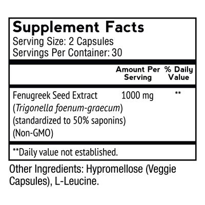 VitaMonk FenuTrax Fenugreek Extract 1 Months Supply - Stronger Than Testofen - High-Potency (50%) - Testosterone Support for Men - Muscle Growth, Energy, and Drive (60 Capsules)